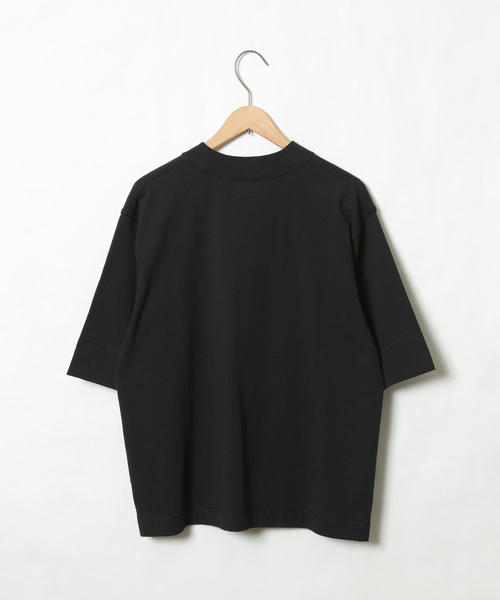 coen（コーエン）の「USAコットンハイネック5分袖Tシャツ（Tシャツ/カットソー・レディース・ベージュ/ホワイト/ブラック・FREE）」の16枚目の写真