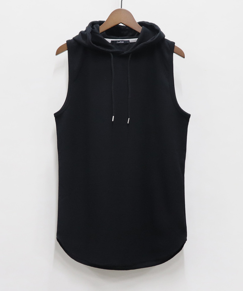 Confirm(コンファーム)の「Confirm / コンファーム ノースリーブワッフルパーカー(Tシャツ/カットソー・メンズ・ホワイト/グレー/ブラック・M/L)」の3枚目の写真