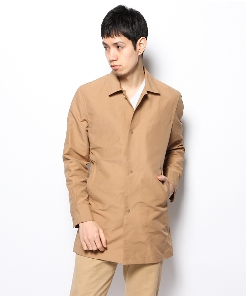 WHO'S WHO gallery（フーズフーギャラリー）の「【WEB限定価格】T/Cボンディングコート（ステンカラーコート・メンズ・ベージュ/ネイビー/アイボリー/ブルー/レッド/グリーン・MEDIUM/LARGE）」の12枚目の写真