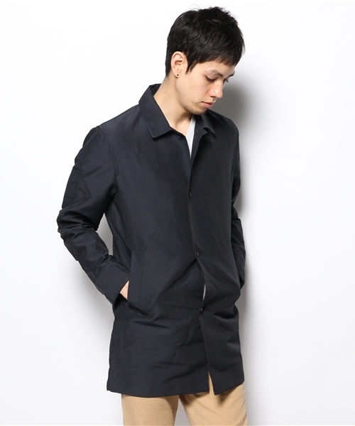 WHO'S WHO gallery（フーズフーギャラリー）の「【WEB限定価格】T/Cボンディングコート（ステンカラーコート・メンズ・ベージュ/ネイビー/アイボリー/ブルー/レッド/グリーン・MEDIUM/LARGE）」の6枚目の写真