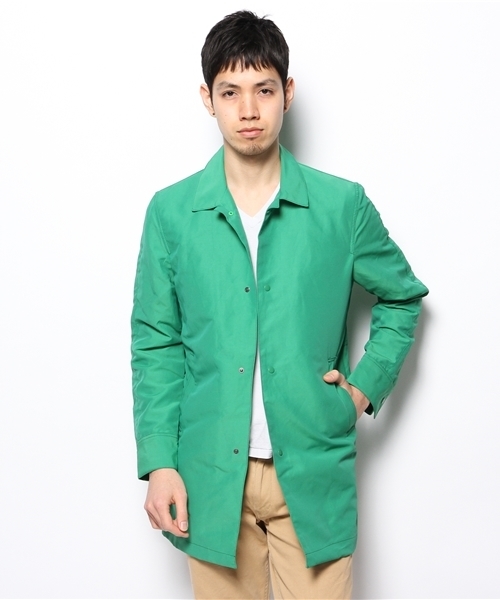 WHO'S WHO gallery（フーズフーギャラリー）の「【WEB限定価格】T/Cボンディングコート（ステンカラーコート・メンズ・ベージュ/ネイビー/アイボリー/ブルー/レッド/グリーン・MEDIUM/LARGE）」の20枚目の写真