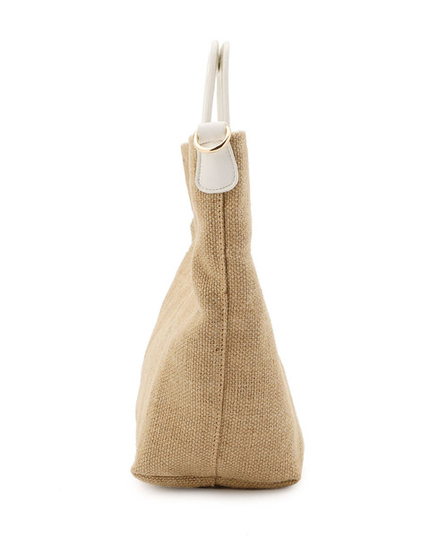 A/C DESIGN BY ALPHA CUBIC（エーシーデザインバイアルファキュービック）の「スクエアハンドルジュードバッグ（トートバッグ・レディース・ブラック/オフホワイト・フリー）」の3枚目の写真