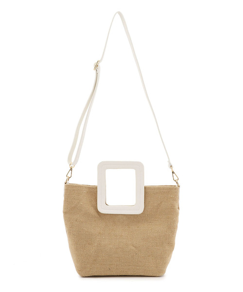 A/C DESIGN BY ALPHA CUBIC（エーシーデザインバイアルファキュービック）の「スクエアハンドルジュードバッグ（トートバッグ・レディース・ブラック/オフホワイト・フリー）」の7枚目の写真