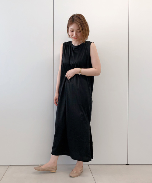 DouDou（ドゥドゥ）の「バックDカンワンピース（ワンピース・レディース・ブラック/ベージュ/ブラウン・FREE）」の6枚目の写真