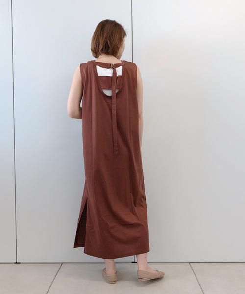 DouDou（ドゥドゥ）の「バックDカンワンピース（ワンピース・レディース・ブラック/ベージュ/ブラウン・FREE）」の15枚目の写真