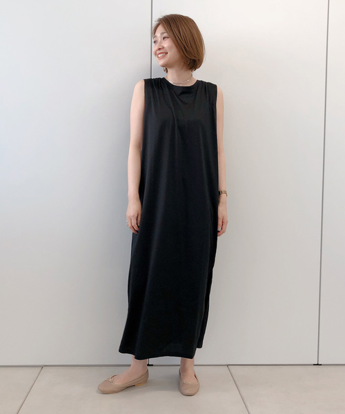 DouDou（ドゥドゥ）の「バックDカンワンピース（ワンピース・レディース・ブラック/ベージュ/ブラウン・FREE）」の17枚目の写真