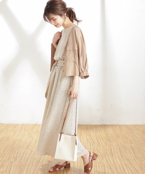 natural couture（ナチュラルクチュール）の「レーヨン麻てろっとライトブルゾン（ブルゾン・レディース・ベージュ/カーキ/ライトベージュ・FREE）」の9枚目の写真