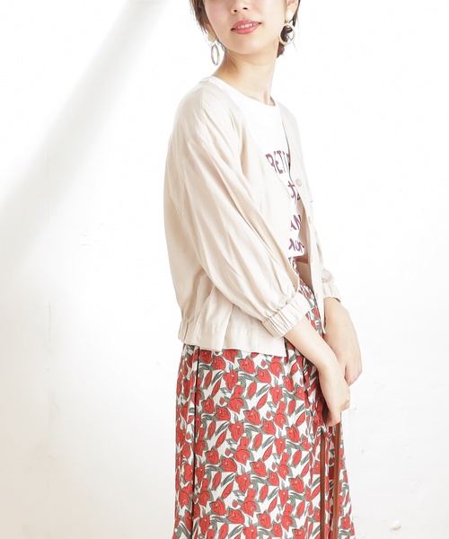 natural couture（ナチュラルクチュール）の「レーヨン麻てろっとライトブルゾン（ブルゾン・レディース・ベージュ/カーキ/ライトベージュ・FREE）」の19枚目の写真