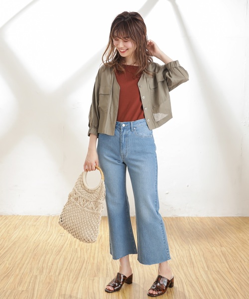 natural couture（ナチュラルクチュール）の「レーヨン麻てろっとライトブルゾン（ブルゾン・レディース・ベージュ/カーキ/ライトベージュ・FREE）」の15枚目の写真