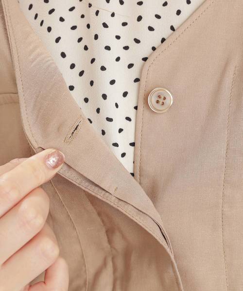 natural couture（ナチュラルクチュール）の「レーヨン麻てろっとライトブルゾン（ブルゾン・レディース・ベージュ/カーキ/ライトベージュ・FREE）」の8枚目の写真