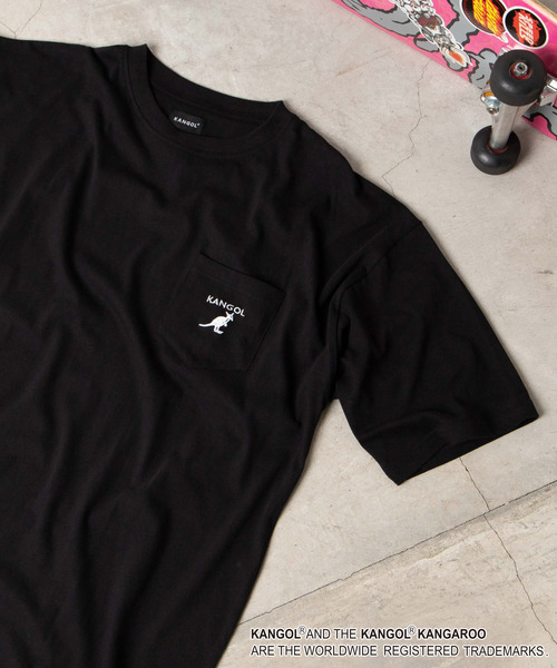 KANGOL(カンゴール)の「∴WEGO/KANGOL別注オーバーサイズビッグシルエットポケットTシャツ(Tシャツ/カットソー・メンズ・ホワイト/ブラック/ベージュ/ブラウン・MEDIUM/LARGE)」の3枚目の写真
