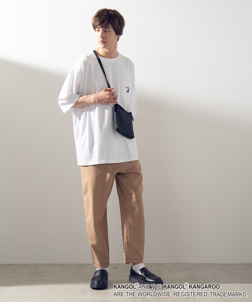 KANGOL(カンゴール)の「∴WEGO/KANGOL別注オーバーサイズビッグシルエットポケットTシャツ(Tシャツ/カットソー・メンズ・ホワイト/ブラック/ベージュ/ブラウン・MEDIUM/LARGE)」の15枚目の写真