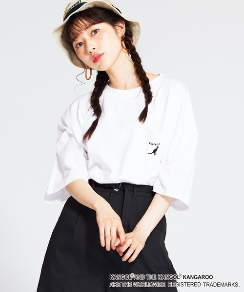 KANGOL(カンゴール)の「∴WEGO/KANGOL別注オーバーサイズビッグシルエットポケットTシャツ(Tシャツ/カットソー・メンズ・ホワイト/ブラック/ベージュ/ブラウン・MEDIUM/LARGE)」の13枚目の写真