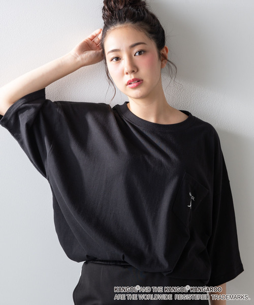 KANGOL(カンゴール)の「∴WEGO/KANGOL別注オーバーサイズビッグシルエットポケットTシャツ(Tシャツ/カットソー・メンズ・ホワイト/ブラック/ベージュ/ブラウン・MEDIUM/LARGE)」の16枚目の写真