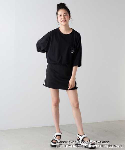 KANGOL(カンゴール)の「∴WEGO/KANGOL別注オーバーサイズビッグシルエットポケットTシャツ(Tシャツ/カットソー・メンズ・ホワイト/ブラック/ベージュ/ブラウン・MEDIUM/LARGE)」の12枚目の写真