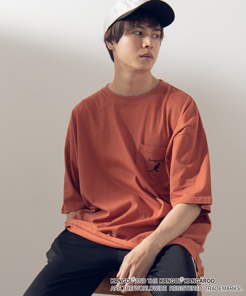 KANGOL(カンゴール)の「∴WEGO/KANGOL別注オーバーサイズビッグシルエットポケットTシャツ(Tシャツ/カットソー・メンズ・ホワイト/ブラック/ベージュ/ブラウン・MEDIUM/LARGE)」の10枚目の写真