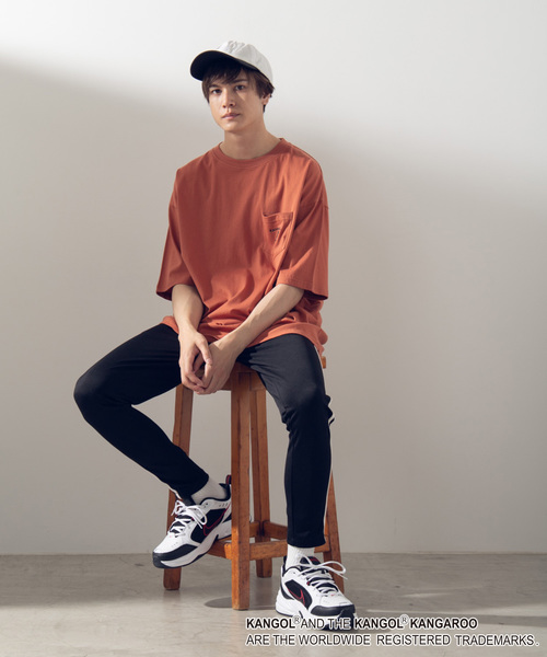 KANGOL(カンゴール)の「∴WEGO/KANGOL別注オーバーサイズビッグシルエットポケットTシャツ(Tシャツ/カットソー・メンズ・ホワイト/ブラック/ベージュ/ブラウン・MEDIUM/LARGE)」の8枚目の写真