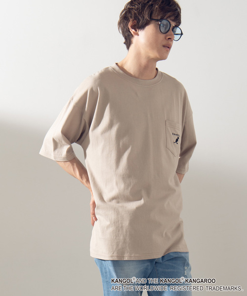 KANGOL(カンゴール)の「∴WEGO/KANGOL別注オーバーサイズビッグシルエットポケットTシャツ(Tシャツ/カットソー・メンズ・ホワイト/ブラック/ベージュ/ブラウン・MEDIUM/LARGE)」の22枚目の写真