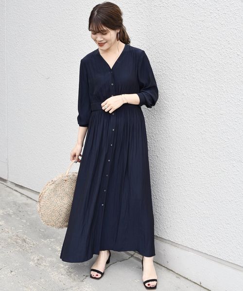 SHIPS(シップス)の「ソリッドVネックワンピース◇(ワンピース・レディース・ライトグレー/ネイビー/ライトグリーン・ONE SIZE)」の20枚目の写真