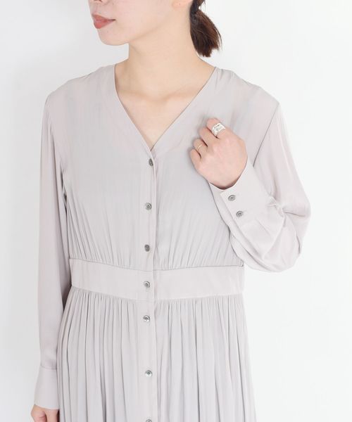 SHIPS - SHIPS WOMEN ホールガーメントVネックワンピース SHIPS（シップス）の「ホールガーメントVネックワンピース