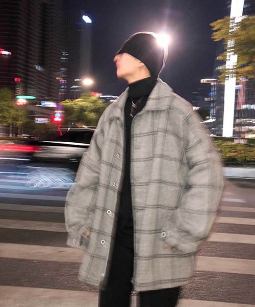 MGV（エムジーヴィー）の「【MGV】チェックオーバーサイズカバーオールシャツ（カバーオール・メンズ・ネイビー/ベージュ/グレー・LARGE/X-LARGE/XX-LARGE/MEDIUM）」の22枚目の写真