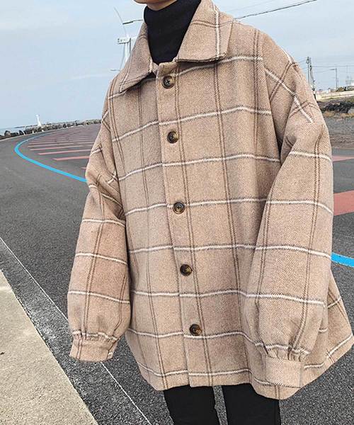 MGV（エムジーヴィー）の「【MGV】チェックオーバーサイズカバーオールシャツ（カバーオール・メンズ・ネイビー/ベージュ/グレー・LARGE/X-LARGE/XX-LARGE/MEDIUM）」の13枚目の写真