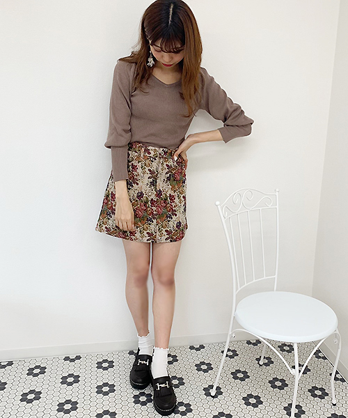apres jour（アプレジュール）の「バックリボンパワショルニット【ZOZOTOWN限定アイテム】（ニット/セーター・レディース・ブラック/ベージュ/モカ/オレンジ系その他・フリー）」の19枚目の写真