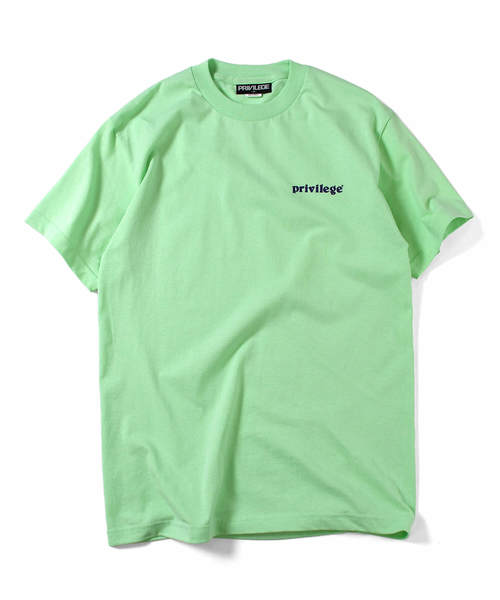 PRIVILEGE（プリビレッジ）の「プリビレッジ [PRIVILEGE] - ゴー アウト サイド ロゴ グラフィック 半袖 Tシャツ [GO OUT SIDE TEE]（Tシャツ/カットソー・メンズ・ホワイト/ブラック/ライム/ロイヤルブルー・MEDIUM/LARGE/X-LARGE/XX-LARGE/SMALL）」の4枚目の写真