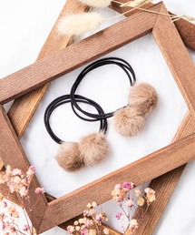 WEGO | WEGO/【２点セット】ポンポンゴム(ヘアゴム)