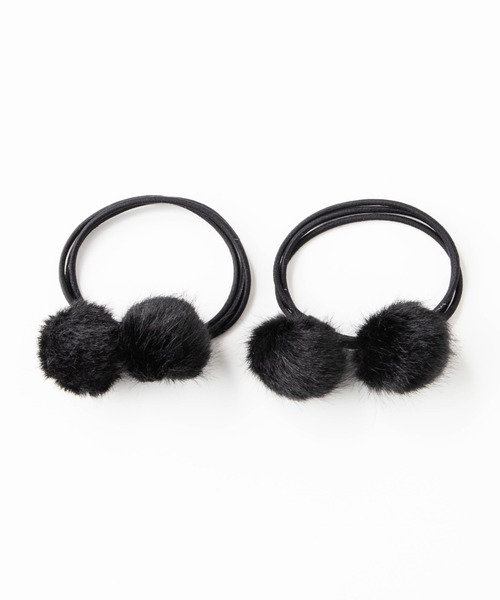 WEGO（ウィゴー）の「WEGO/【２点セット】ポンポンゴム（ヘアゴム・レディース・ブラック/ベージュ/ピンク/グリーン・FREE）」の8枚目の写真