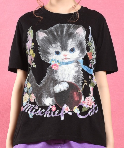 MILK（ミルク）の「ミスチフ キャット Tシャツ（Tシャツ/カットソー 