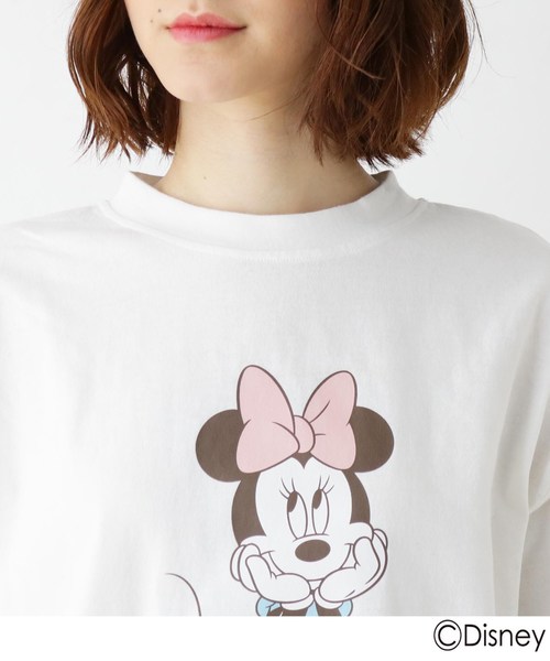 Disney(ディズニー)の「◆ミニーマウス/プリントTシャツ(Tシャツ/カットソー・レディース・ライトベージュ/ガンメタ/オフホワイト・02/03)」の9枚目の写真