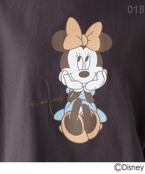 Disney(ディズニー)の「◆ミニーマウス/プリントTシャツ(Tシャツ/カットソー・レディース・ライトベージュ/ガンメタ/オフホワイト・02/03)」の13枚目の写真