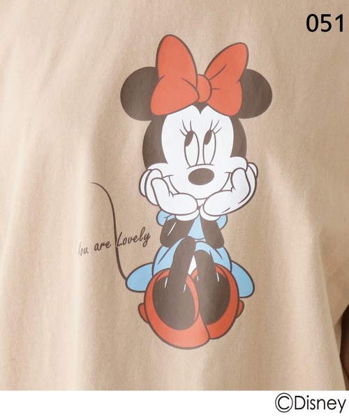 Disney(ディズニー)の「◆ミニーマウス/プリントTシャツ(Tシャツ/カットソー・レディース・ライトベージュ/ガンメタ/オフホワイト・02/03)」の14枚目の写真