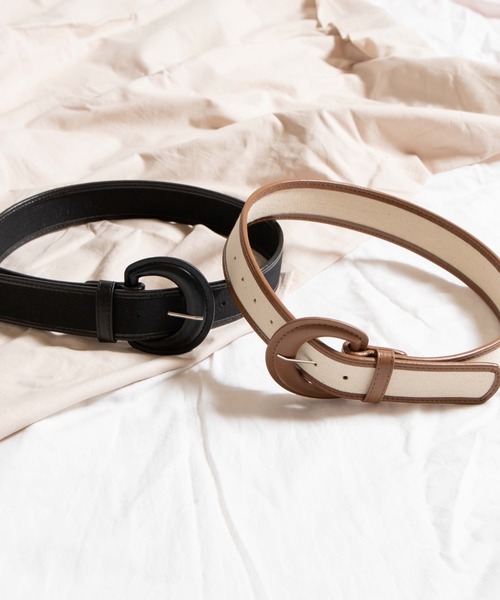WEGO（ウィゴー）の「WEGO/切替ワイドベルト（ベルト・レディース・ブラック/キャメル・FREE）」の4枚目の写真
