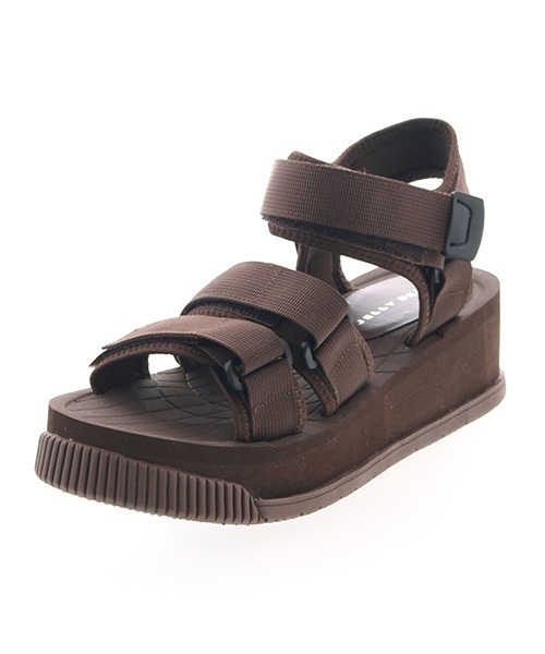 JELLY BEANS(ジェリービーンズ)の「ワイドベルトスポーツサンダル(210-237)JELLY BEANS(ジェリービーンズ)(サンダル・レディース・ブラック/ベージュ/ダークブラウン・S/M/L)」の10枚目の写真