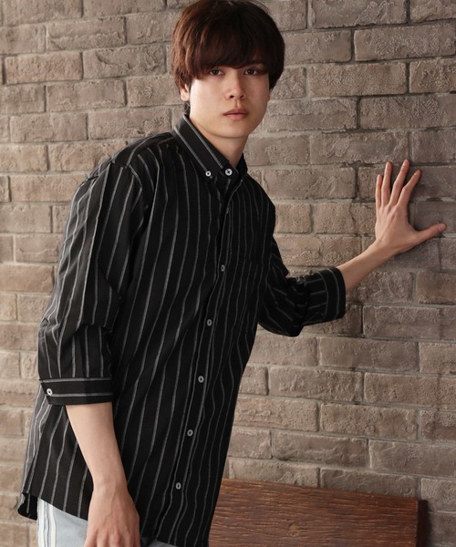 ARCADE（アーケード）の「ブロード7分袖 カジュアル ボタンダウンシャツ（シャツ/ブラウス・メンズ・A/B/C/D/E/F/G/H/I/J・LL/M/L）」の3枚目の写真