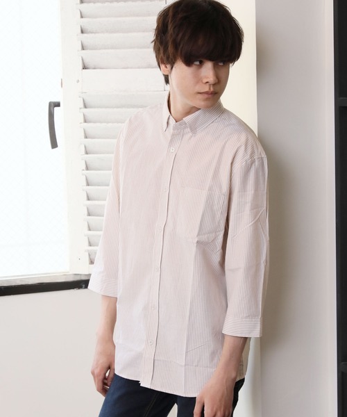 ARCADE（アーケード）の「ブロード7分袖 カジュアル ボタンダウンシャツ（シャツ/ブラウス・メンズ・A/B/C/D/E/F/G/H/I/J・LL/M/L）」の5枚目の写真