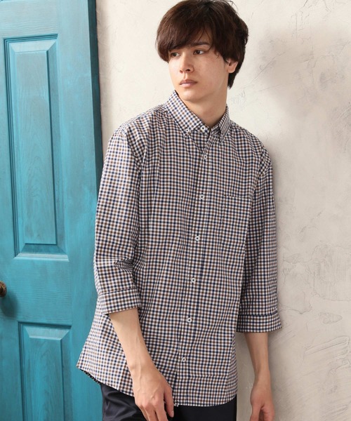 ARCADE（アーケード）の「ブロード7分袖 カジュアル ボタンダウンシャツ（シャツ/ブラウス・メンズ・A/B/C/D/E/F/G/H/I/J・LL/M/L）」の6枚目の写真