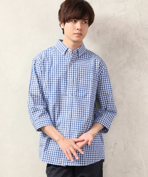 ARCADE（アーケード）の「ブロード7分袖 カジュアル ボタンダウンシャツ（シャツ/ブラウス・メンズ・A/B/C/D/E/F/G/H/I/J・LL/M/L）」の9枚目の写真