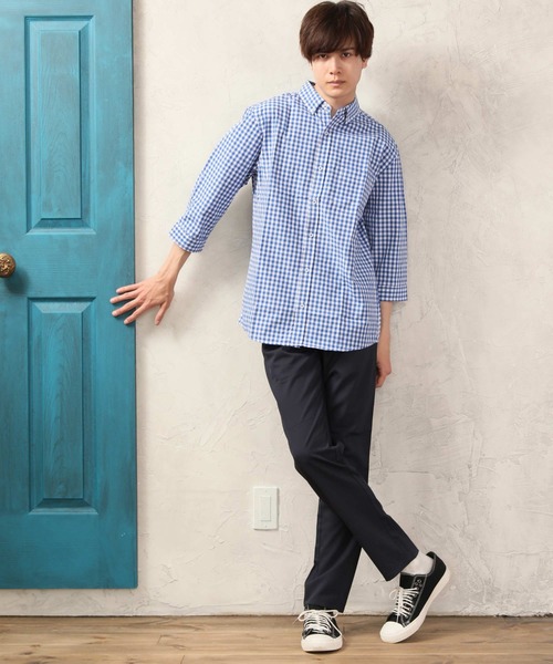 ARCADE（アーケード）の「ブロード7分袖 カジュアル ボタンダウンシャツ（シャツ/ブラウス・メンズ・A/B/C/D/E/F/G/H/I/J・LL/M/L）」の20枚目の写真