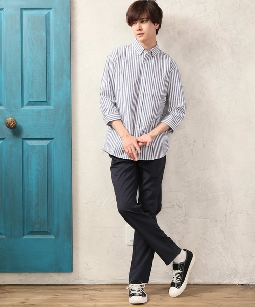 ARCADE（アーケード）の「ブロード7分袖 カジュアル ボタンダウンシャツ（シャツ/ブラウス・メンズ・A/B/C/D/E/F/G/H/I/J・LL/M/L）」の19枚目の写真