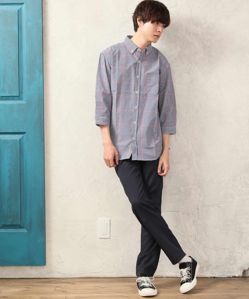 ARCADE（アーケード）の「ブロード7分袖 カジュアル ボタンダウンシャツ（シャツ/ブラウス・メンズ・A/B/C/D/E/F/G/H/I/J・LL/M/L）」の18枚目の写真