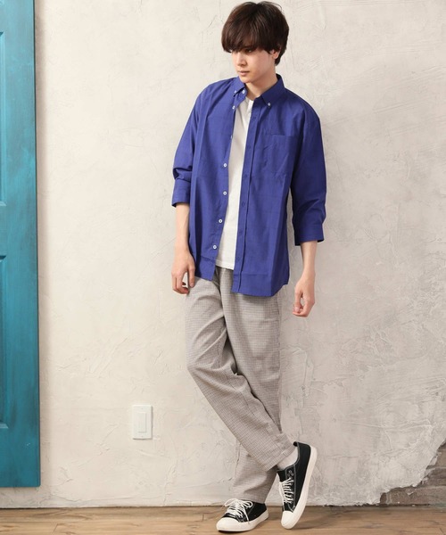 ARCADE（アーケード）の「ブロード7分袖 カジュアル ボタンダウンシャツ（シャツ/ブラウス・メンズ・A/B/C/D/E/F/G/H/I/J・LL/M/L）」の17枚目の写真