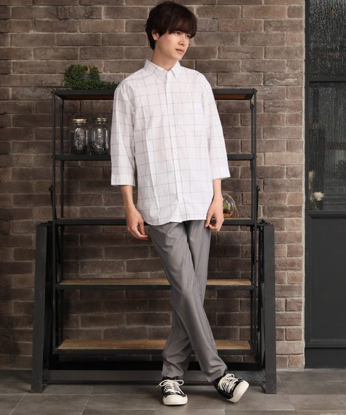 ARCADE（アーケード）の「ブロード7分袖 カジュアル ボタンダウンシャツ（シャツ/ブラウス・メンズ・A/B/C/D/E/F/G/H/I/J・LL/M/L）」の16枚目の写真