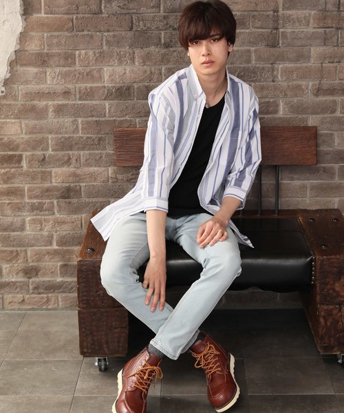 ARCADE（アーケード）の「ブロード7分袖 カジュアル ボタンダウンシャツ（シャツ/ブラウス・メンズ・A/B/C/D/E/F/G/H/I/J・LL/M/L）」の15枚目の写真