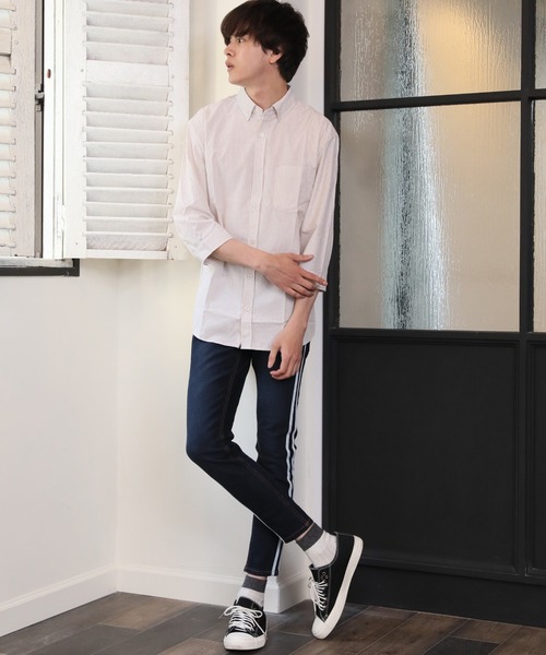 ARCADE（アーケード）の「ブロード7分袖 カジュアル ボタンダウンシャツ（シャツ/ブラウス・メンズ・A/B/C/D/E/F/G/H/I/J・LL/M/L）」の12枚目の写真