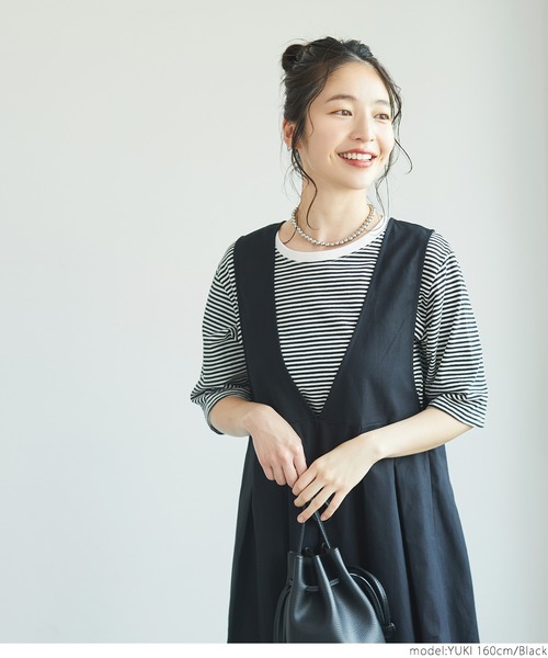 coca（coca）（コカ）の「1着で2倍着こなす！２WAYワンピース（ワンピース・レディース・アイボリー/ブラック・ONE SIZE）」の11枚目の写真