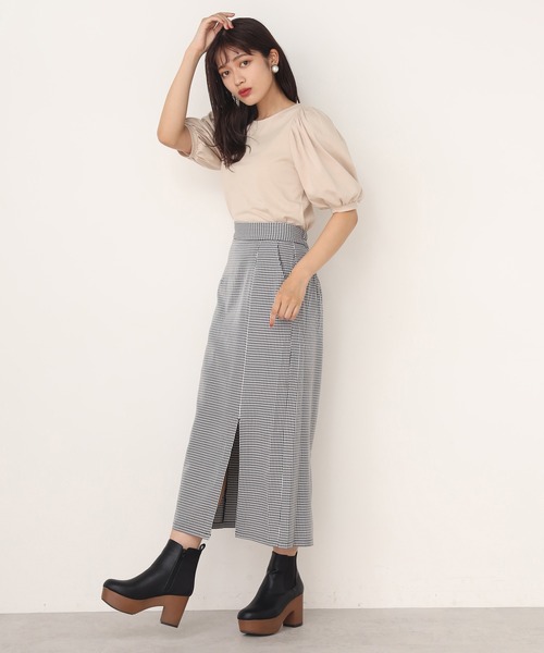 one after another NICE CLAUP(ワンアフターアナザーナイスクラップ)の「チェックスリットタイトスカート(スカート・レディース・ブラック/オリーブ/ピンク/ブラウン系その他/ベージュ系その他・SMALL/MEDIUM)」の16枚目の写真