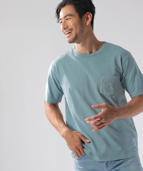 BAYFLOW(ベイフロー)の「エンボスロゴポケットTシャツ S/S(Tシャツ/カットソー・メンズ・ブルー/チャコール/ホワイト・MEDIUM/LARGE/SMALL)」の3枚目の写真